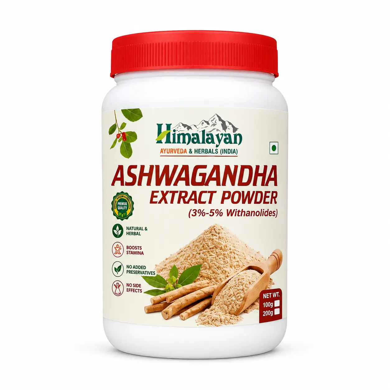 Ashwagandha Front Image Himalayan Ashwagandha Extract Powder (3%–5% Withanolides) | Premium Herbal Formula - Image 1